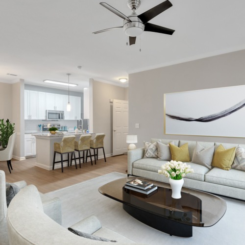 Living Room with contemporary furniture