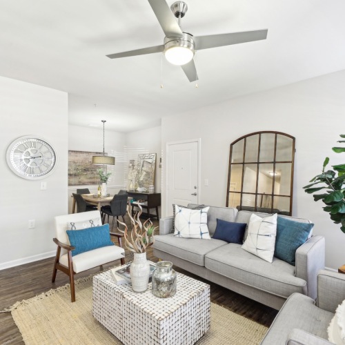 living room and dining room 